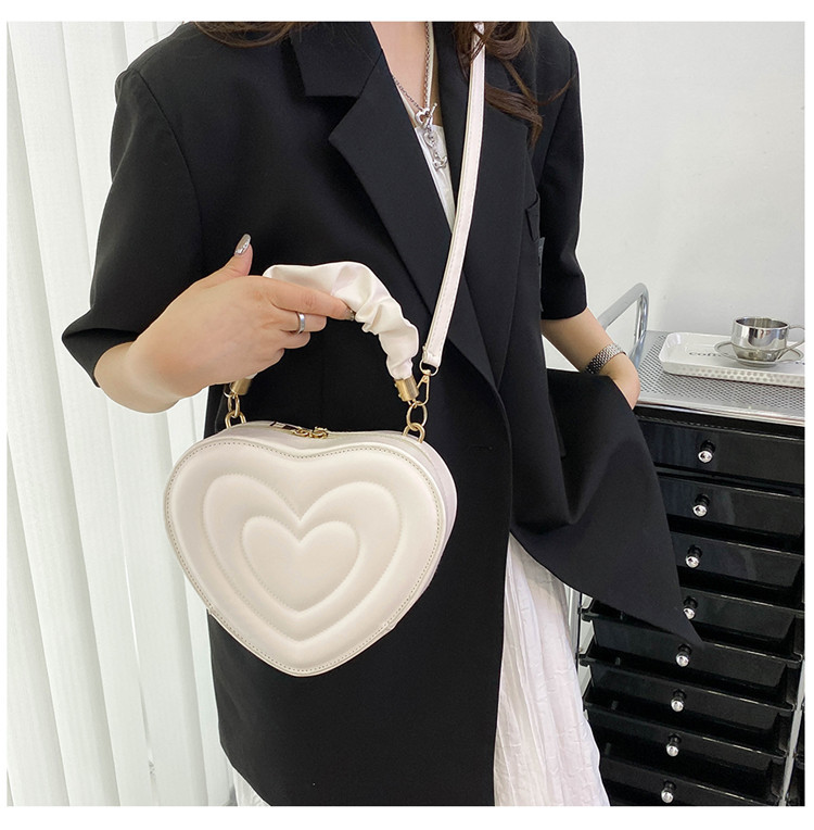 Borse a tracolla firmate a forma di cuore a forma di cuore di amore alla moda Borse a tracolla firmate per donna Borsa con manico superiore in pelle PU solida_voghion.com