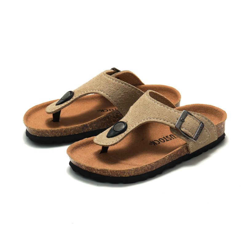 2025 Primavera Estate Bambini Ragazzi Ragazze Ciabatte Infradito in Sughero alla Moda Spiaggia Stile Coreano Infradito_voghion.com