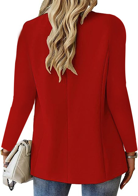 Damen 2023 Herbst langärmliger einfarbiger Cardigan-Blazer für Damen_voghion.com