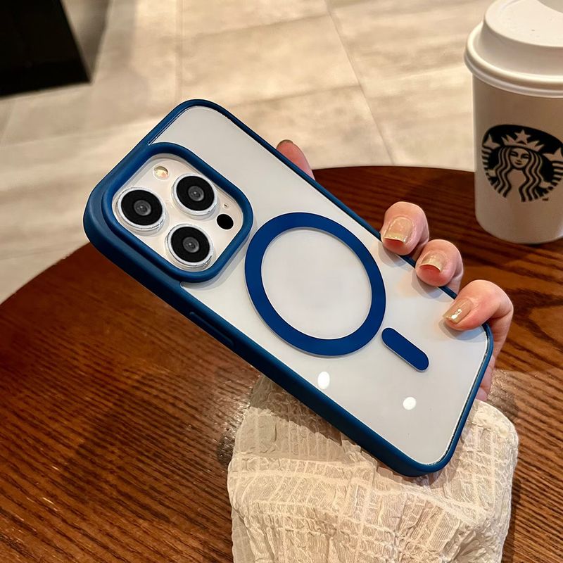 Funda magnética para teléfono con protección de lente y adhesivo suave anticaídas para iPhone 11, 12, 13, 14 y 15 Pro Max_voghion.com