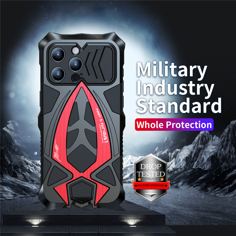 Armadura de parachoques de Metal 360, cubierta resistente para iPhone 15 Pro Max Plus 5G, protección de pantalla de cámara, caja a prueba de golpes_voghion.com