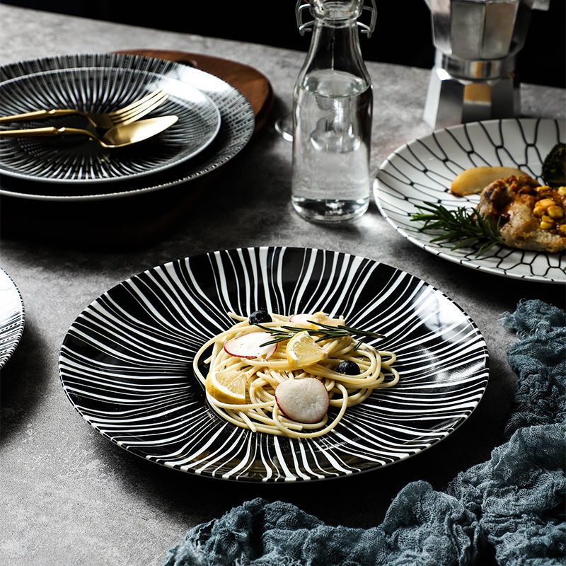 Nordic Plating Tableware Simple Creative Pasta Western Dessert Unique Restaurant Plate_voghion.com
