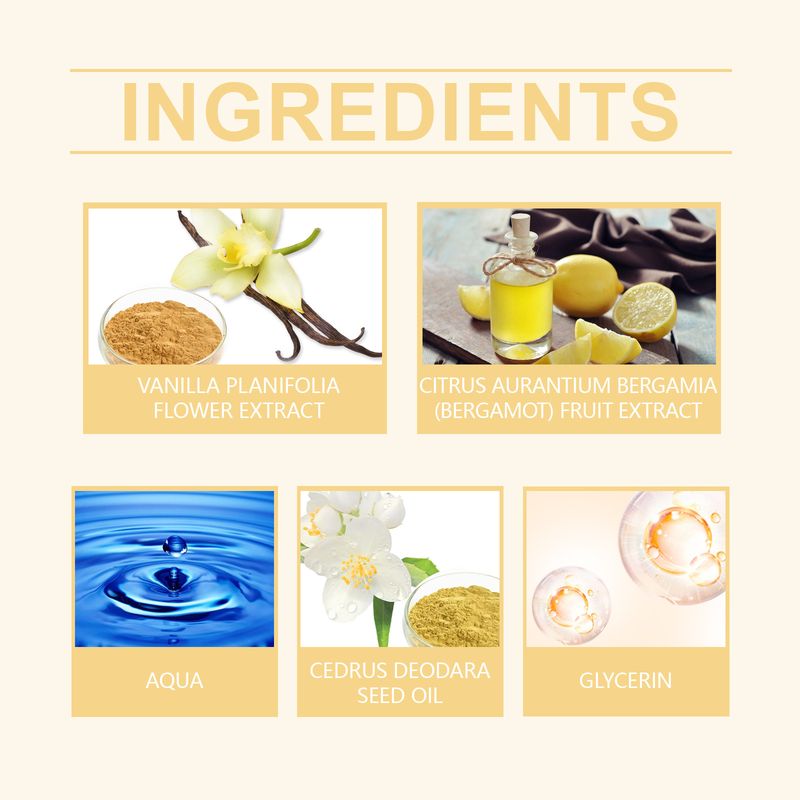 Vanilla Body Hair Perfume Spray Lasting Fragrance Fresh Floral Women's Small Perfume Spray_voghion.com