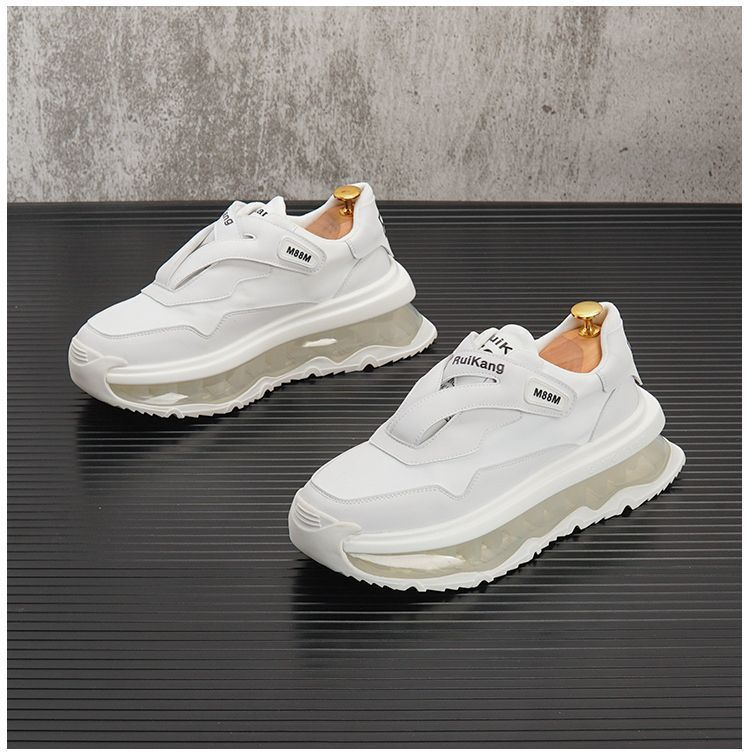 Män S Skor Canvas Daddy Sommarstil Andas Trendig Tjock sula Höjd Ökande Skor Full Palm Luftkudde Sport Casual_voghion.com
