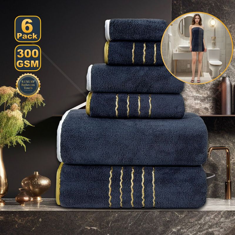 Ensemble de serviettes de bain en polaire corail, 8 pièces, de luxe, ultra douces et très absorbantes, idéales pour la maison et les voyages_voghion.com