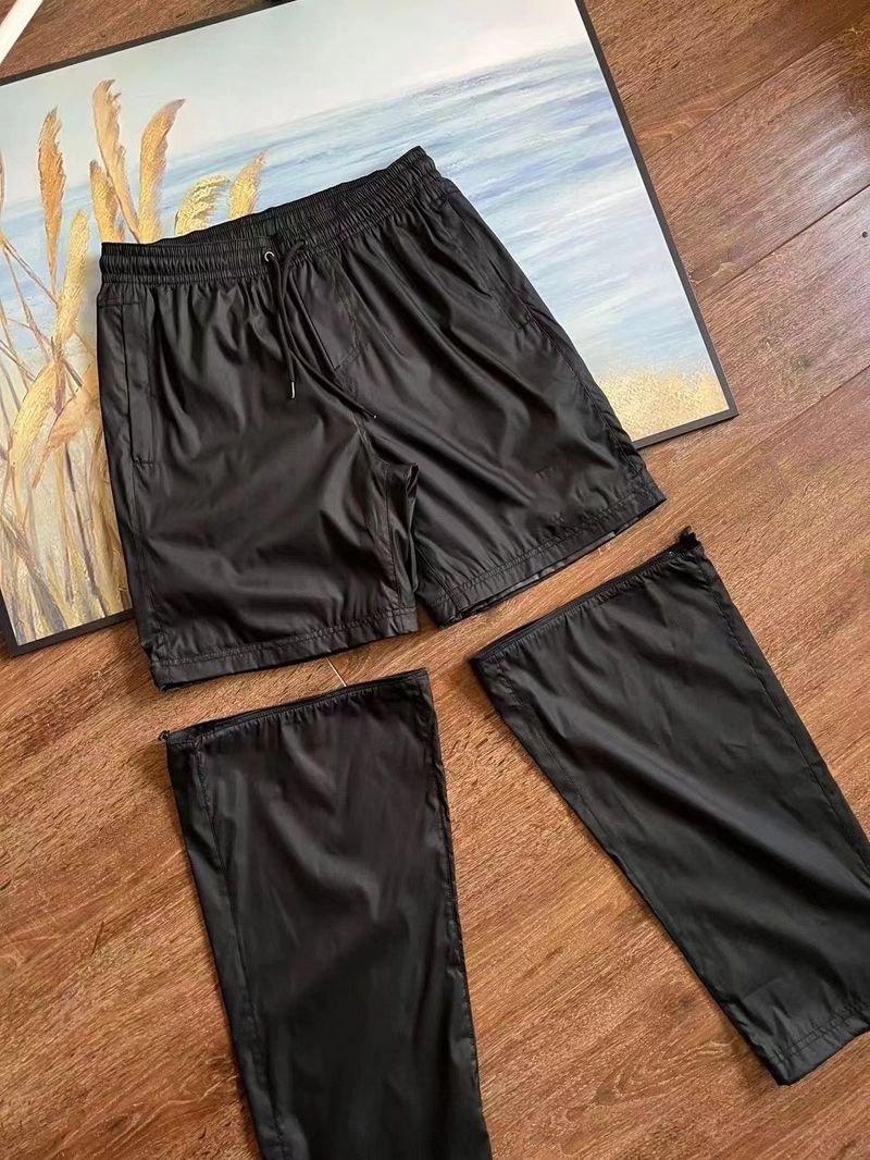 Roupas masculinas dois usam colete jaqueta casaco calças compridas shorts removíveis conjunto_voghion.com