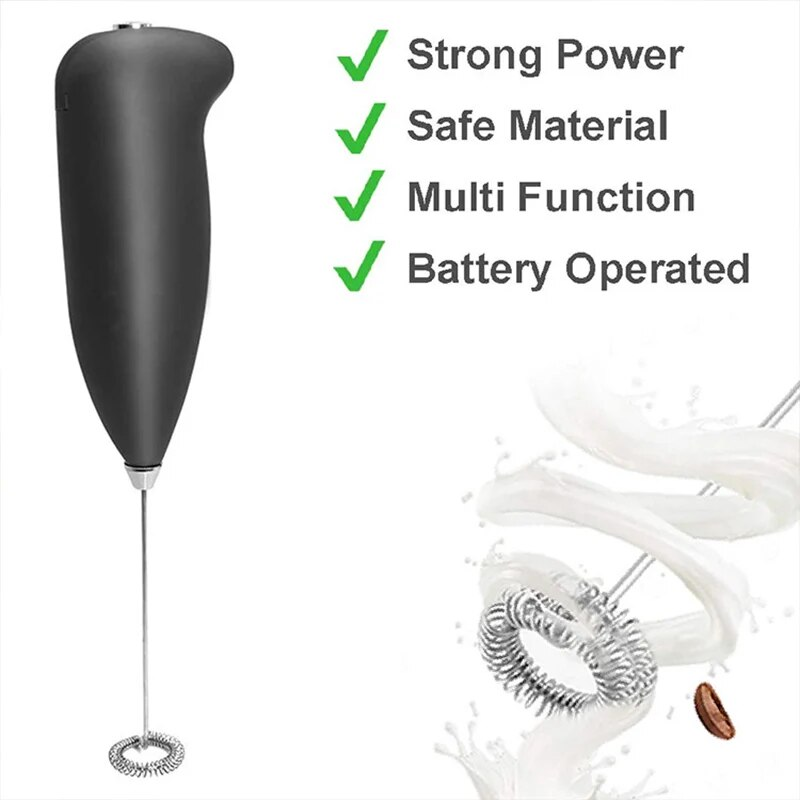 Mælkeskummer Håndmixer Elektrisk kaffeskummer Æggepisker Cappuccino røremaskine Mini bærbare blendere Hjem Køkken_voghion.com