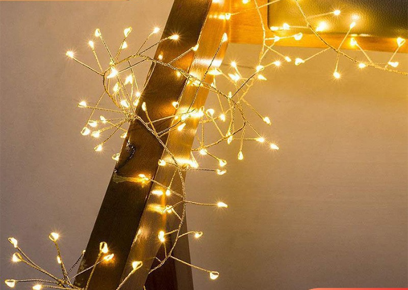 LED Kupferdraht Feuerwerkskörper Garten Dekoration Tausendfüßler Fuß Dekorative String Lichter_voghion.com