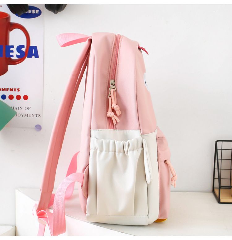 Adorabile set di zaini per bambini con pulcino dei cartoni animati - Carina borsa da scuola leggera con astuccio coordinato, traspirante ed ergonomica_voghion.com