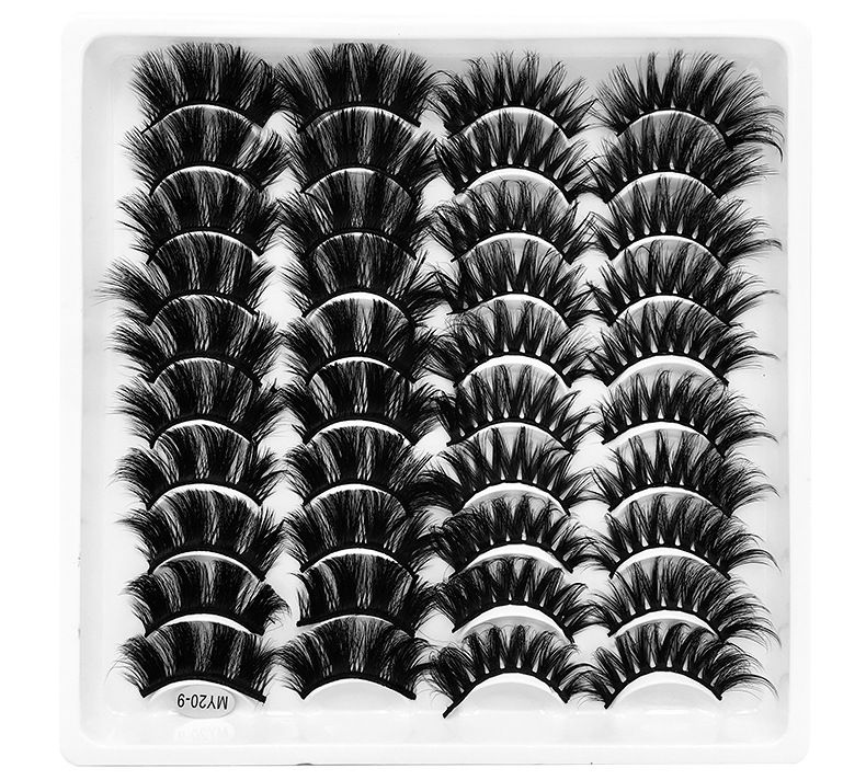 European and American double eyelids fluffy and thick curly mink hair false eyelashes thickened not easy to lose eyelashes_voghion.com
