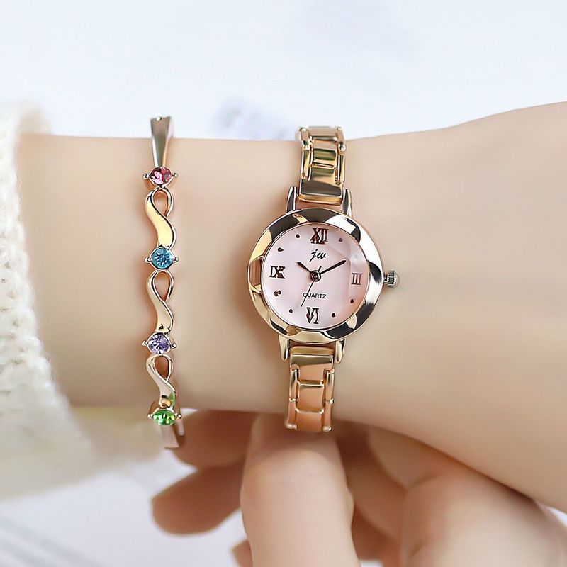 Maple Bridge Literary Forest Style Metal Elegant White-collar Chain Women's Middle School Student Simple Leisure Watch_voghion.com