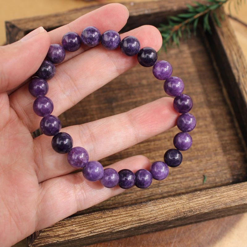 Xiyin TK Doğal Mor Ejderha Taşı Boncuklu Bileklik Sıcak_voghion.com