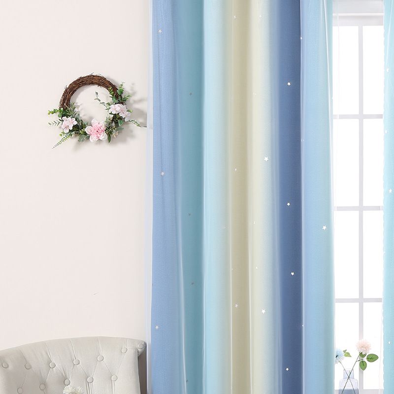 Transparante en semi-verduisterende kantgordijnen met gradiëntontwerp - Moderne Scandinavische raamgordijnen voor woonkamer, slaapkamer, keuken - Polyesterstof_voghion.com