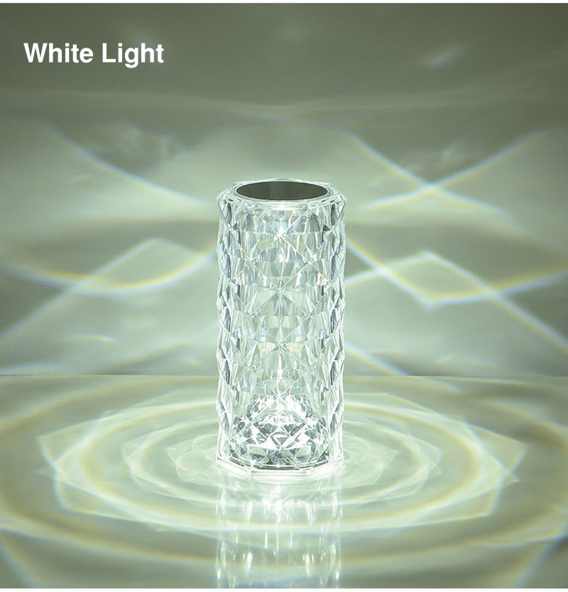 LED 16 Farben Kristall Tisch Lampe Rose Licht Romantische Diamant Atmosphäre Licht Touch Einstellbare Nacht Licht Für Schlafzimmer Dekorieren_voghion.com