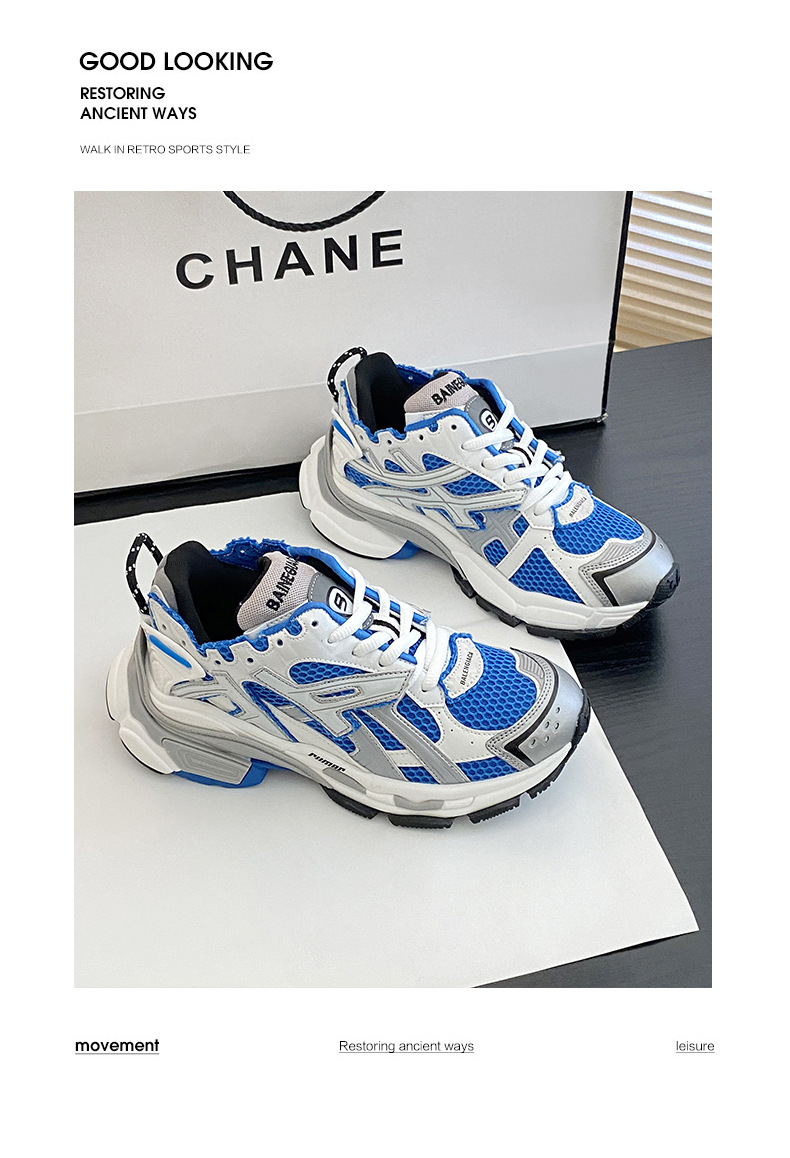 Casual Net Red Style Paris Summer New Thick Soled Mesh Breathable Leather Old Shoes Women Increase Height And Look Thin_voghion.com