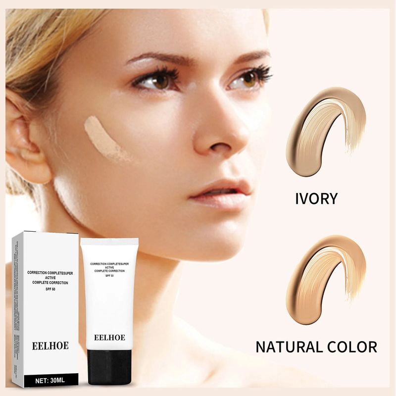 Makeup cc Korean Cosmetics Concealer Sunscreen BB Cream Foundation Primer Make-up für Frauen Schönheit Frauen Weiblich Natur Elfenbeinfarbe_voghion.com