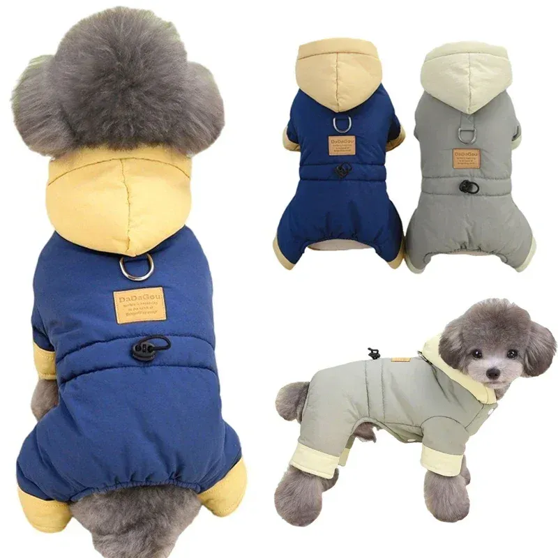 Manteau d'hiver chaud et isolant avec anneau en D, veste pour chiots de petite et moyenne taille, combinaisons et costumes pour chihuahua, par PawParty Store_voghion.com