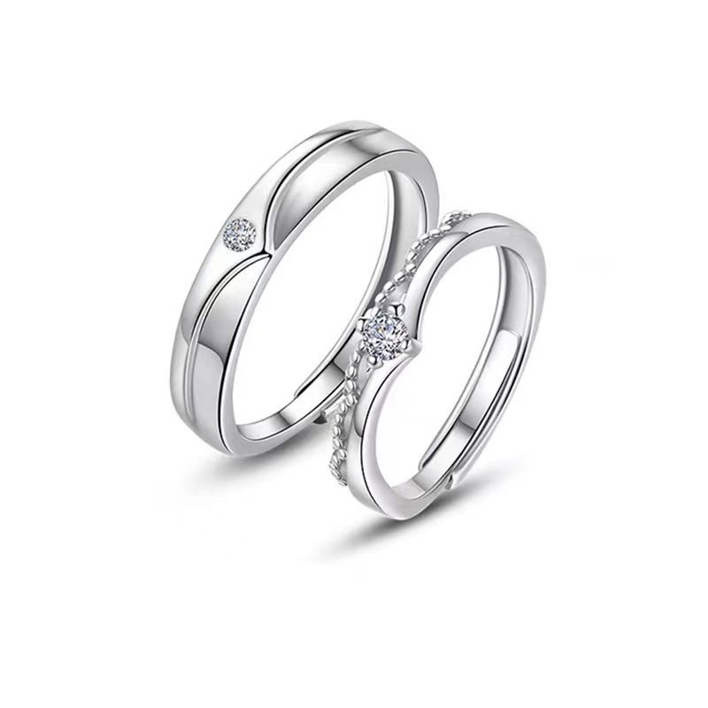 Coppia di orecchini per uomo e donna, semplici, alla moda, eleganti, in stile coreano, con corona in zircone regolabile, con diamanti simulati._voghion.com