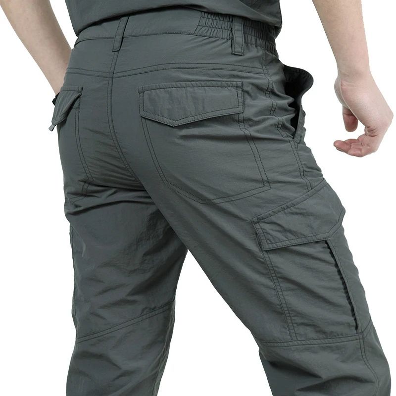 Taktische Cargohose für Herren, Sommer, leicht, lässig, wasserdicht, Freizeithose, verschleißfest, mehrere Taschen, Outdoor, Wandern_voghion.com