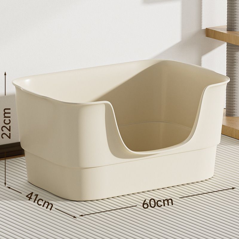 Shuai Xiaowang Extra große, halbgeschlossene, offene Toilette, Katzenstreu, Katzenkotbox, Spritzschutz_voghion.com