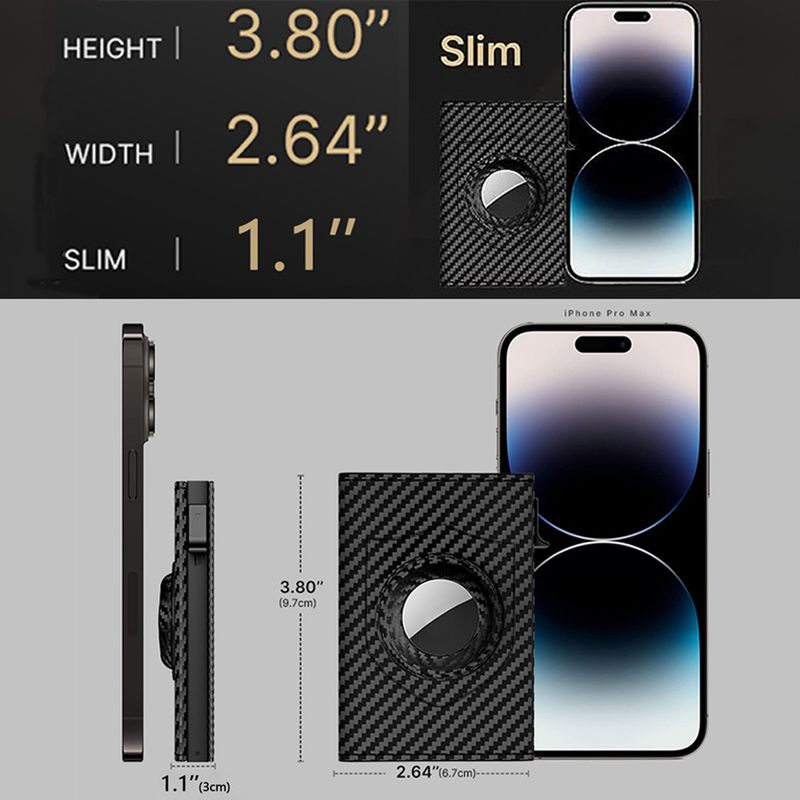 Men's Bags AirTag Wallet AirTag Wallet RFID Technology Credit Card Holder With Minimalist Men's Wallet_voghion.com