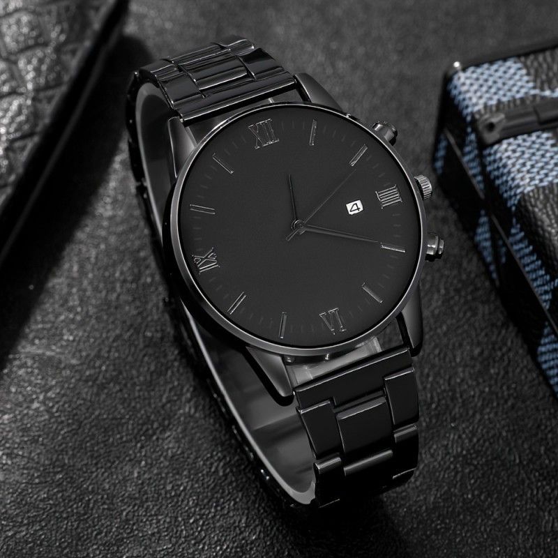 Men's Waterproof Quartz Watch - Trendy Design With Life Calendar & Date Display (Ideal For Students & Teens)_voghion.com