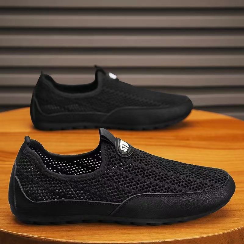 Herren Sommer Fliegen Gewebte Sport Freizeit Dünne Sohle Mesh Schuhe, Männer Und Arbeit Weiche Sohlen, Leichter Arbeitsschutz_voghion.com