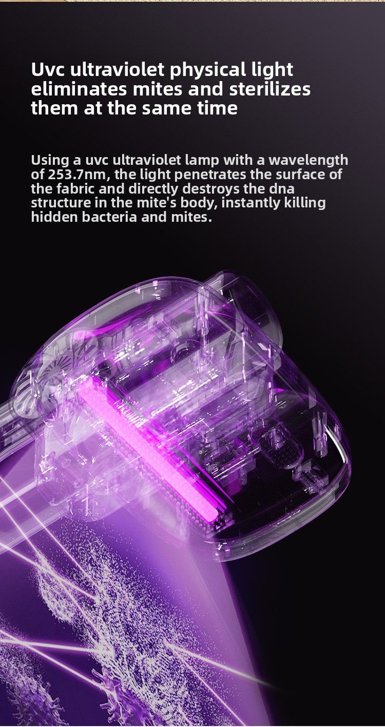 Mijtverwijderaar, stofzuiger, bed voor thuis, ultraviolette sterilisator, stofzuig- en dweilmachine, draadloze draagbare verbergingsverwijderaar_voghion.com