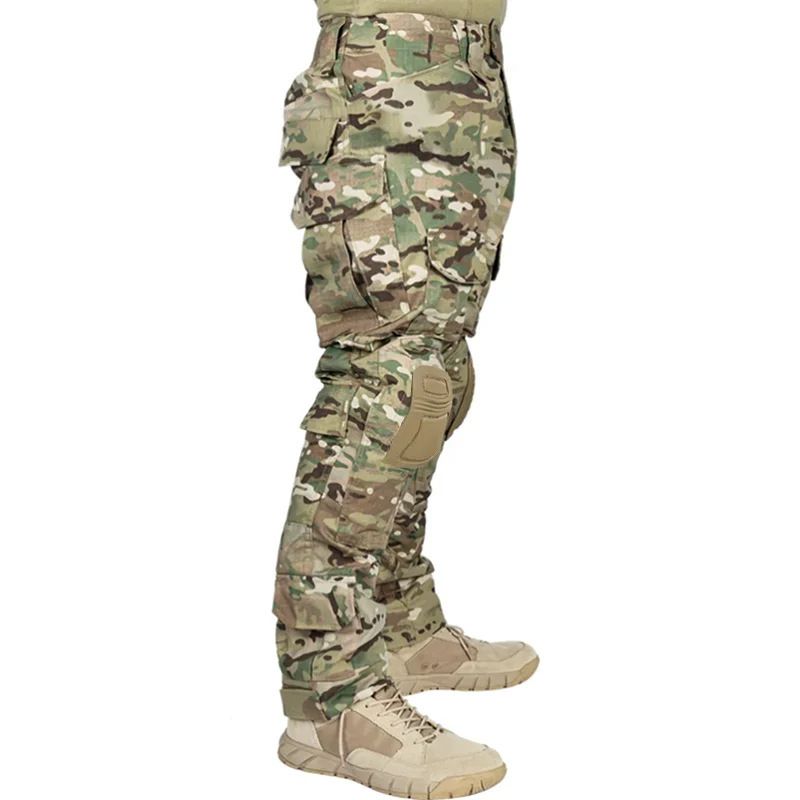 Pantalones tácticos de carga para hombre con rodilleras - Pantalones de trabajo de camuflaje militar para senderismo, acampada y entrenamiento (varios colores y tallas)_voghion.com