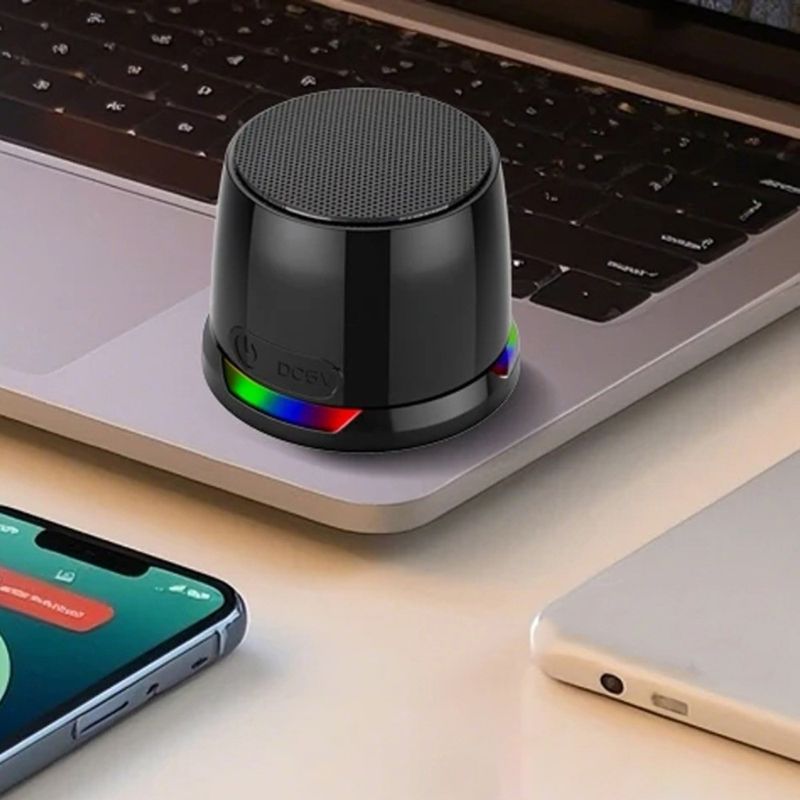 Mini enceinte magnétique Bluetooth 5.3, basses profondes, anti-perte, lumière RVB, design compact, son HD, caisson de basses portable_voghion.com