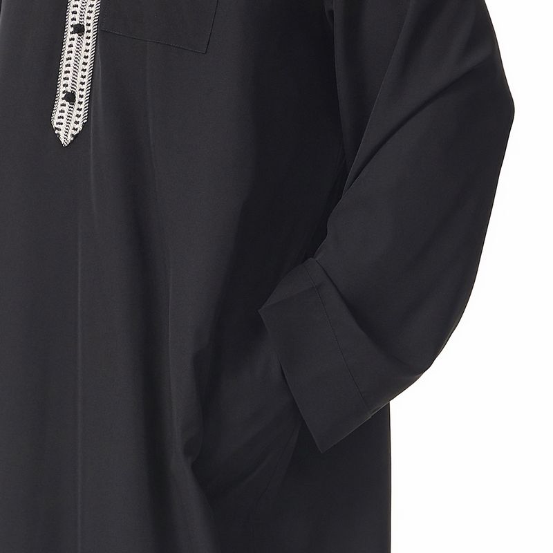 Herrenbekleidung Robe Langarm Spitze Langes Kleid Nationalität Kleidung_voghion.com