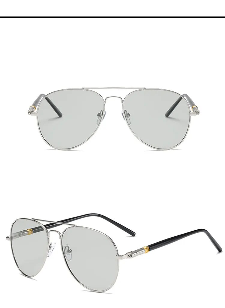 KUMARRY  Pilot Photochromic Sunglasses Men Fishing Driving Brand Designer Polarized Sunglass For Men‘s oculos UV400_voghion.com