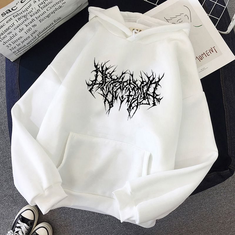 Abbigliamento maschile Felpa con cappuccio oversize gotica Felpa a maniche lunghe Estetica Hip Hop Retro Amici Outfit_voghion.com