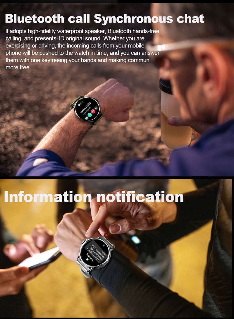 1.85 Schermo grande 710mah Batteria V69 Chiamata Bluetooth Smartwatch Frequenza cardiaca Ossigeno nel sangue Multi Sport Smartwatch_voghion.com