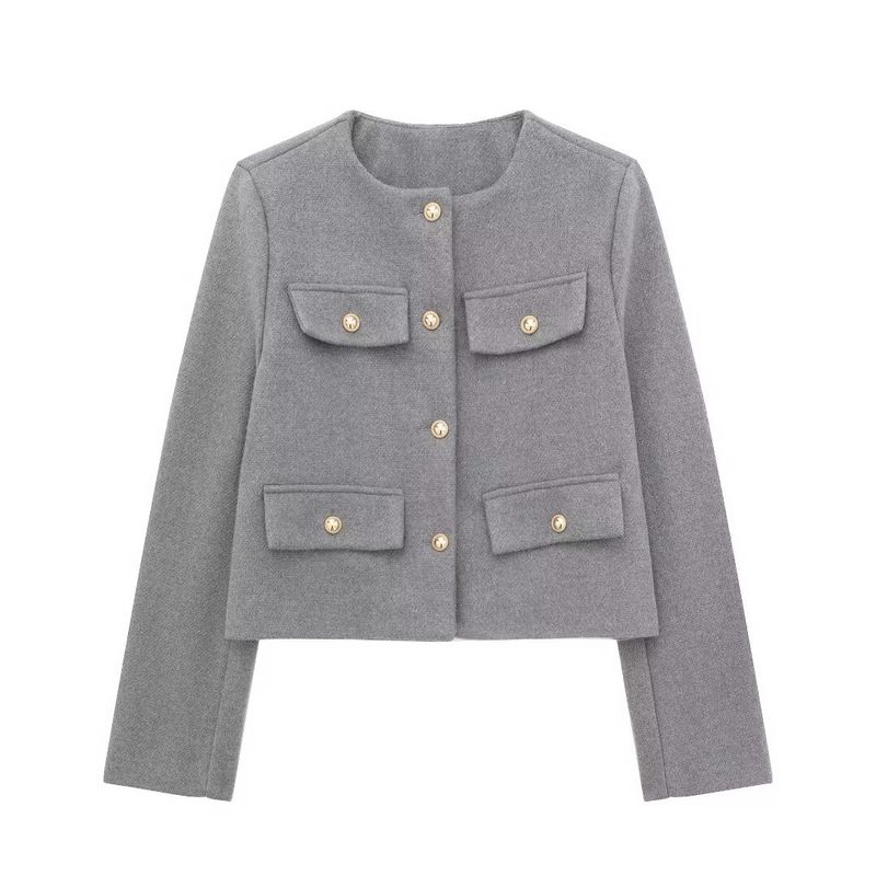 Style de mode pour femmes vêtements pour femmes automne et hiver nouvel article couverture rabattable décoration veste courte_voghion.com