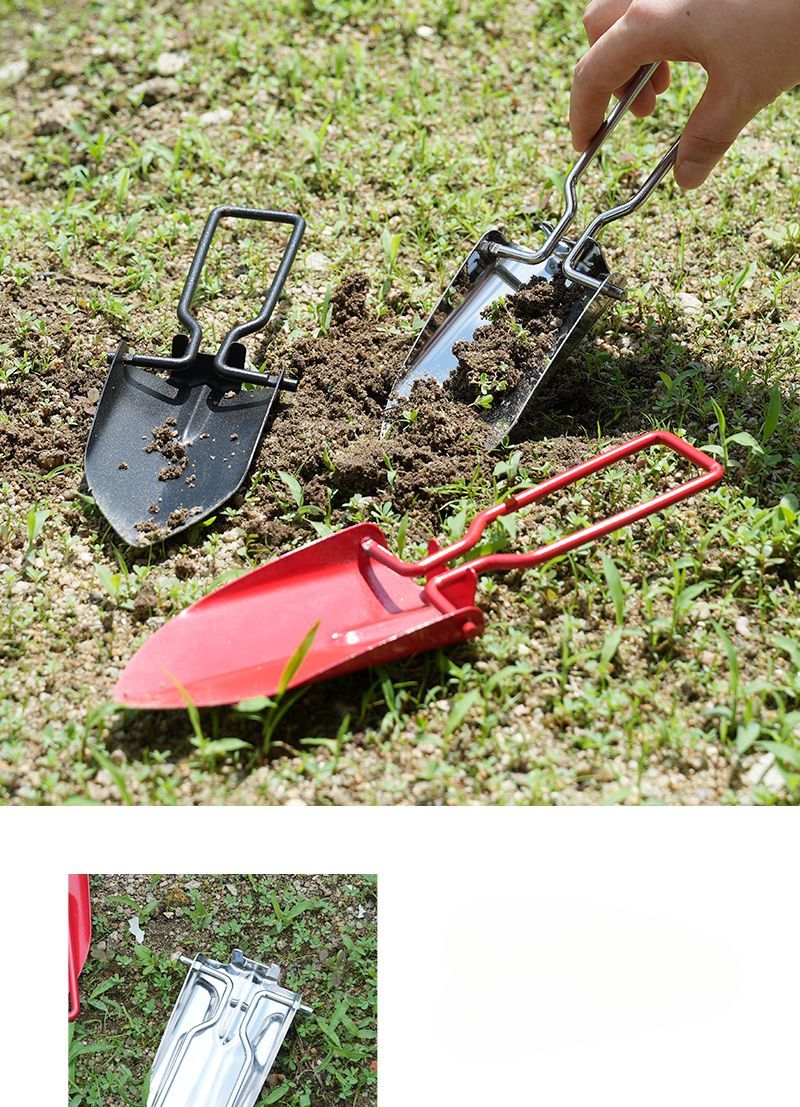 Pala piccola da campo in acciaio inossidabile pieghevole multifunzionale per campeggio all'aperto per scavare verdure selvatiche e_voghion.com