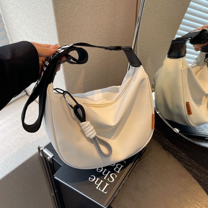Sac à bandoulière en toile pour femme, nouveau modèle printemps-été 2024, polyvalent, décontracté, sport, large bandoulière_voghion.com