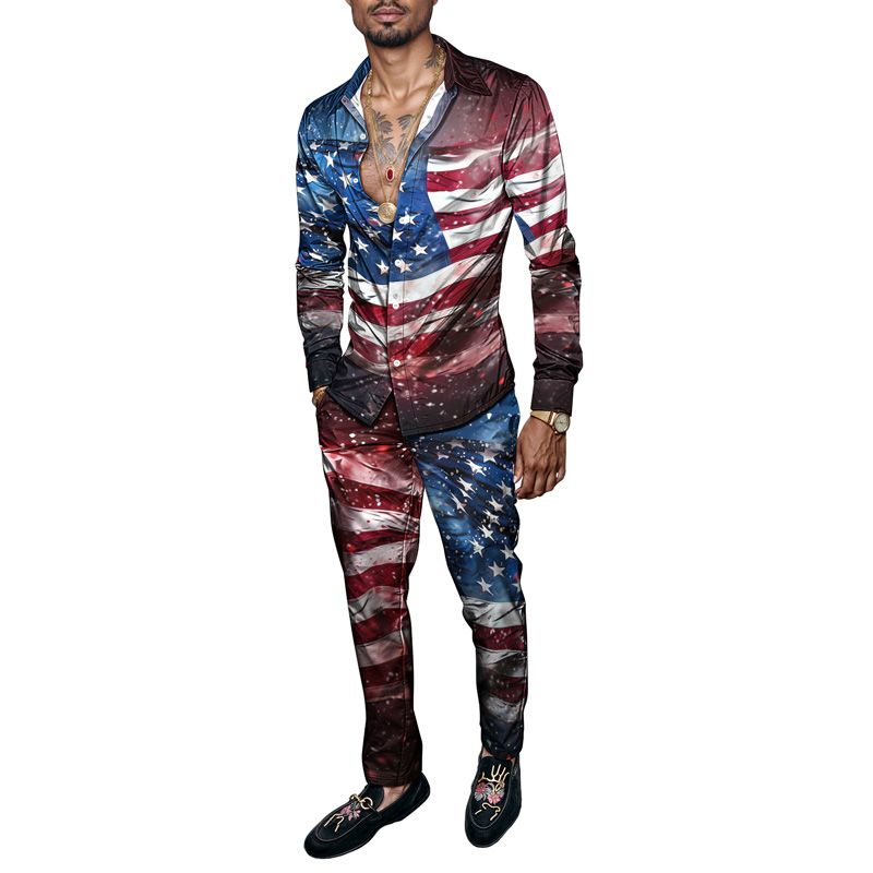 Set di camicie da uomo primavera/estate 2025, con stampa di marca, alla moda, semplice, a maniche lunghe, di alta qualità e comode._voghion.com