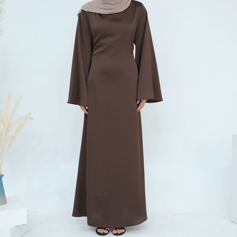 Damenbekleidung Mode Schlanke Taille Dubai Türkisch Elegantes Kleid_voghion.com