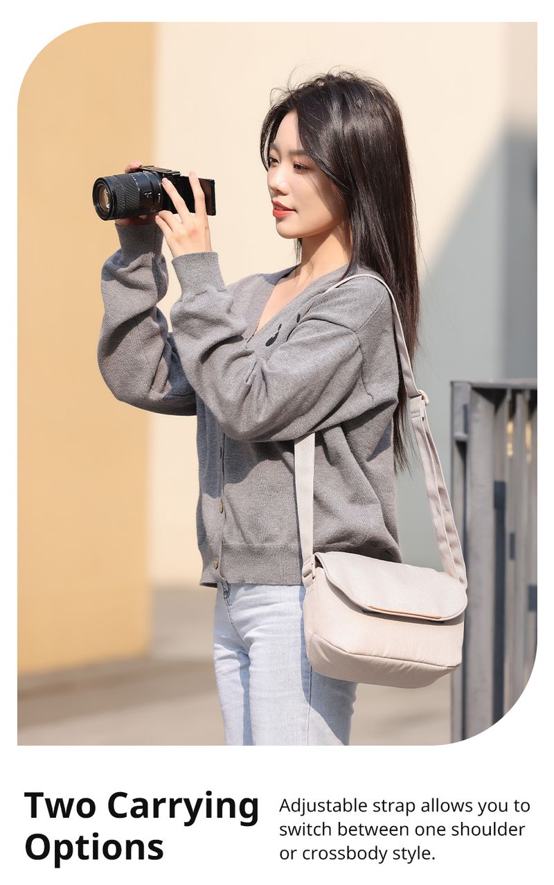 ulanzi F02 Sling 3L Capacity Splash-Proof Outdoor Travel Camera With Removable Divider For DSLR Shoulder Storage Bag_voghion.com