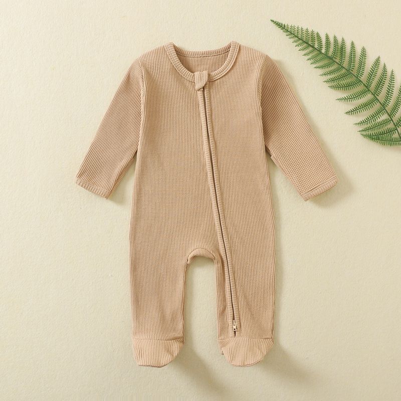 Kids' Clothing Baby Jumpsuit Autumn And Winter Baby Crawling Clothes Long Sleeved Zipper Crawling Clothes Newborn Clothes Fart Clothes Baby Pajamas_voghion.com