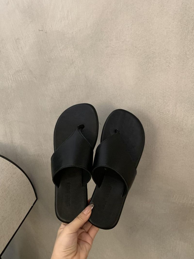 Small Niche Flat Bottomed Flip Flops For Women, Wearing 2025 New Summer Fashion Roman Shoes, Sandals, Beach Shoes_voghion.com