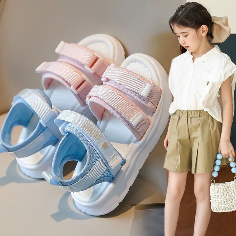 2024 New for and Girls Mid size Big Children's Soft Sole Sandals with Western Style Summer Princess Beach Shoes_voghion.com