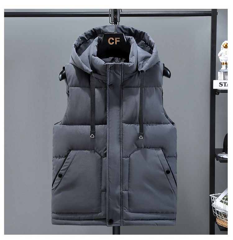 Men's Clothing Plus Size Winter Men's New Cotton Waistcoat Vest Vest Thickened Jacket Work Clothes Class Uniform Printing_voghion.com