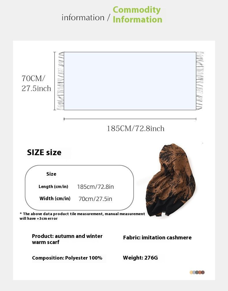 Scarf Female Winter Hot Item 2024 New Cashmere Student Warm Scarf Fashionable Versatile Shawl Outer Outfit_voghion.com