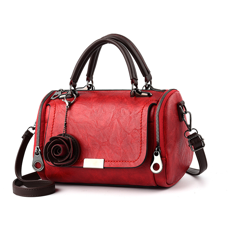 Borsa con ciondolo nuovi fiori Borsa da donna moda Boston borsa a tracolla singola borsa a tracolla da donna PU_voghion.com