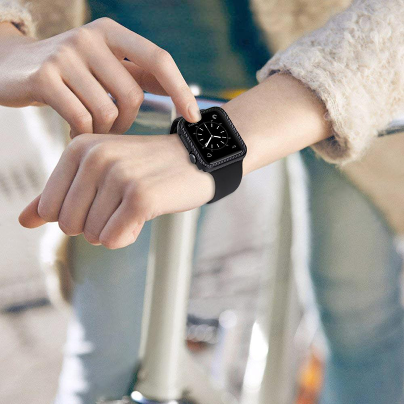 Kapak Apple watch case 44mm 40mm 45mm 41mm 42mm 38mm Karbon fiber Tampon Koruyucu iWatch serisi 7 3 4 5 6 SE 8 Aksesuarları_voghion.com