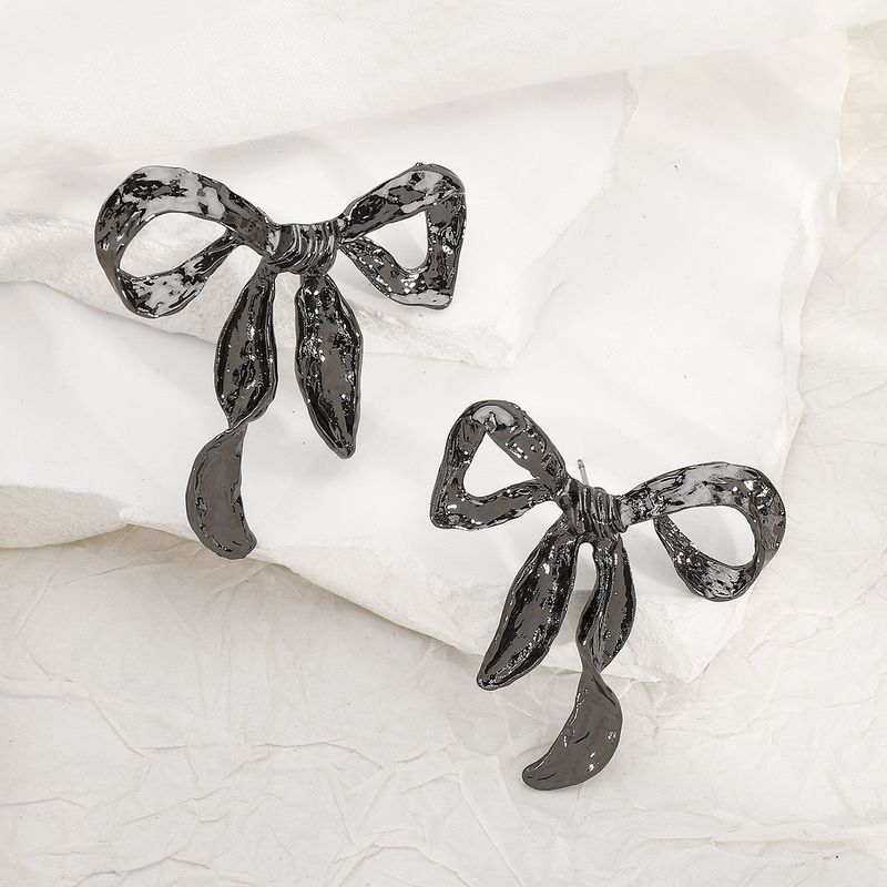 E12948 Fashion Metal Bow ZA Simple Style Design Sense Stacked Oorbellen voor vrouwen_voghion.com
