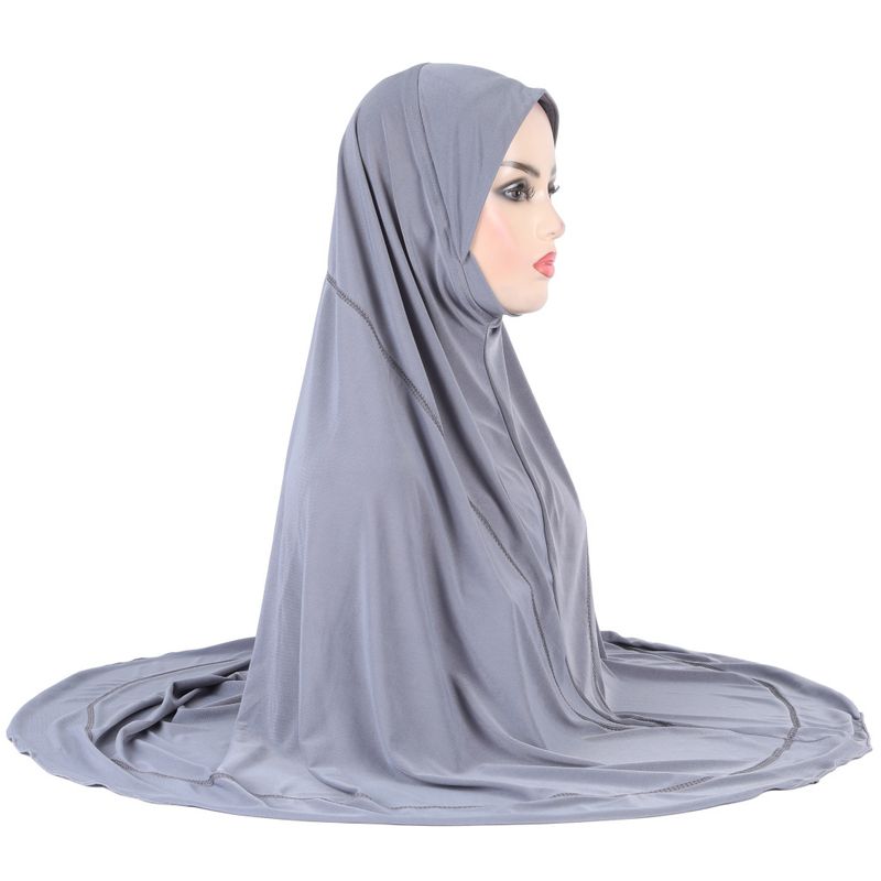 Semplice grande sciarpa di garza tinta unita leggera piastra cappuccio malese cappello arabo H321_voghion.com