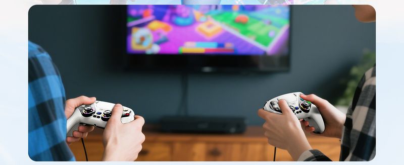Controller für PS5/Playstion 5 Pro/Slim/PC-Konsole Wireless Gamepad Game Joystick RGB-Leuchten Turbo Touchpad Hall Trigger_voghion.com
